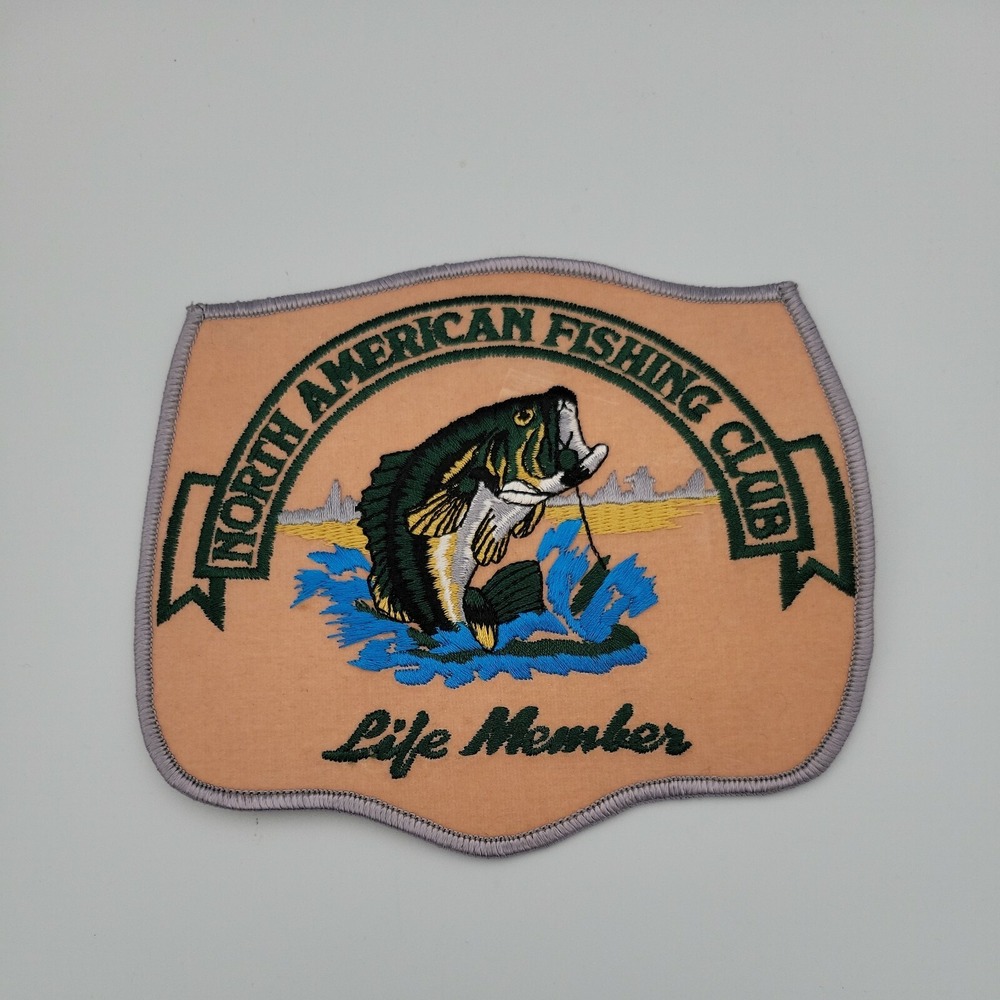 Vintage Official Member North American Fishing Club Patch ife member